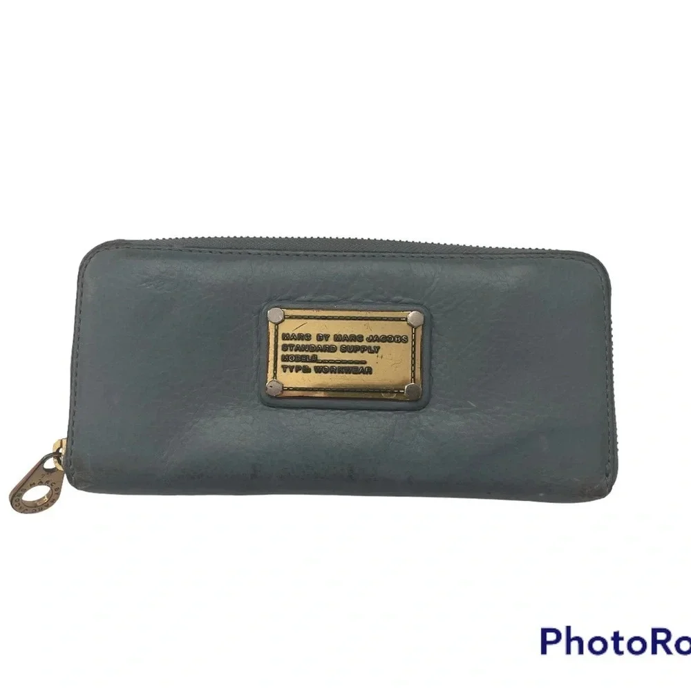 Marc By Marc Jacobs Blue Marc Leather Wallet